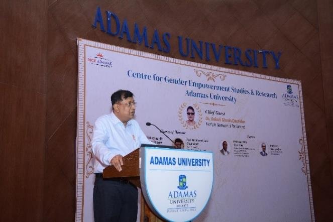 Address by Prof. Nirmal Kanti Chakrabarti highlighting unity and purpose.
